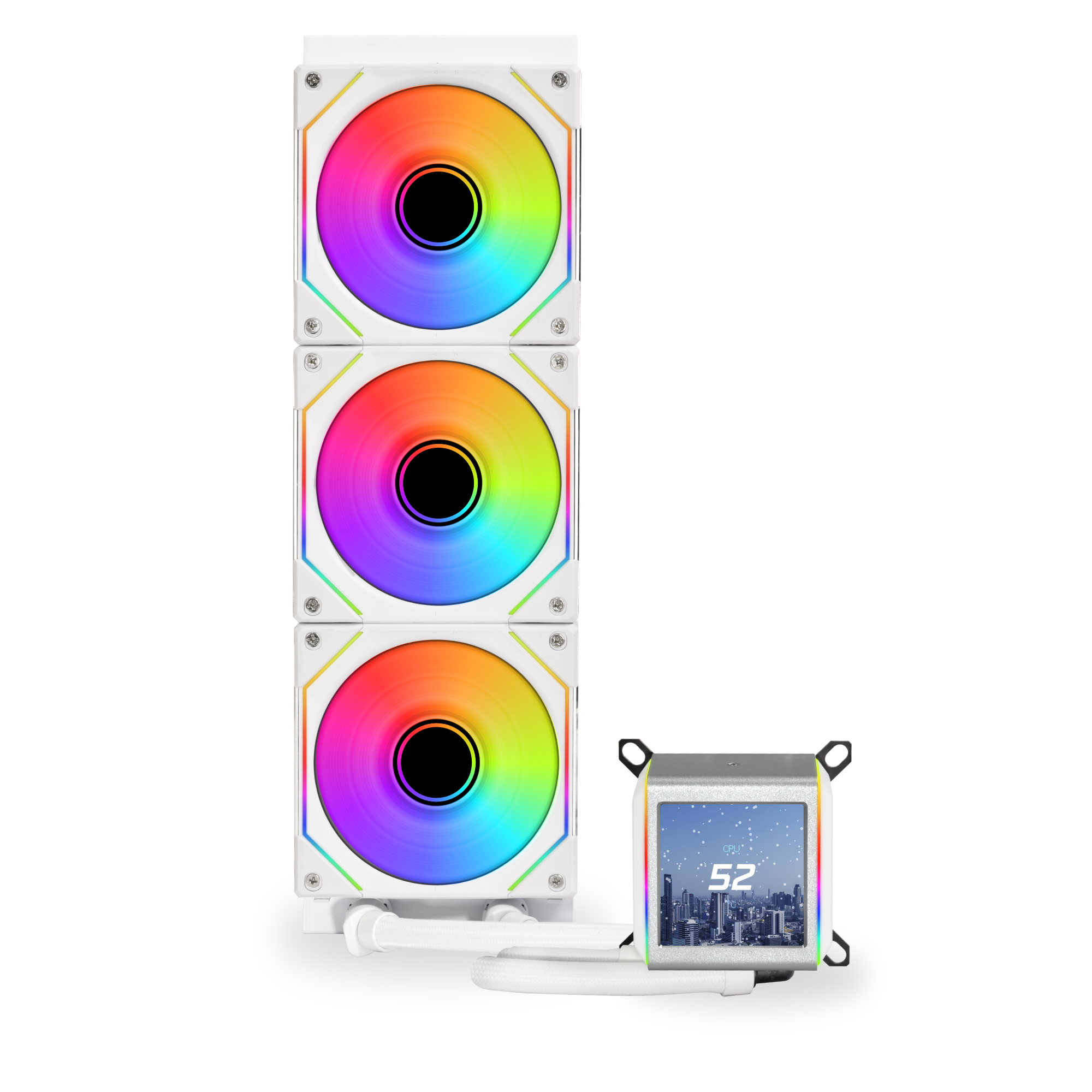 Lian Li Galahad Ii Lcd Inf 360 Hvid Vandkøler 360mm Vandkøling Geekd Dk