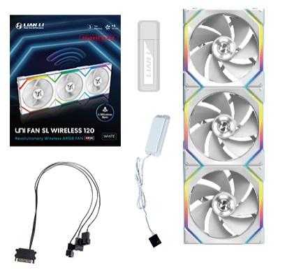 Lian Li Uni Fan Sl Wireless Reverse -pak Hvid 120mm