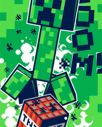 Minecraft Badehåndklæde Boom 70 140cm