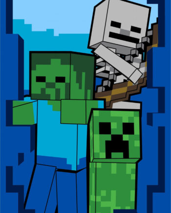 Minecraft Beware Badehåndklæde 70x140cm
