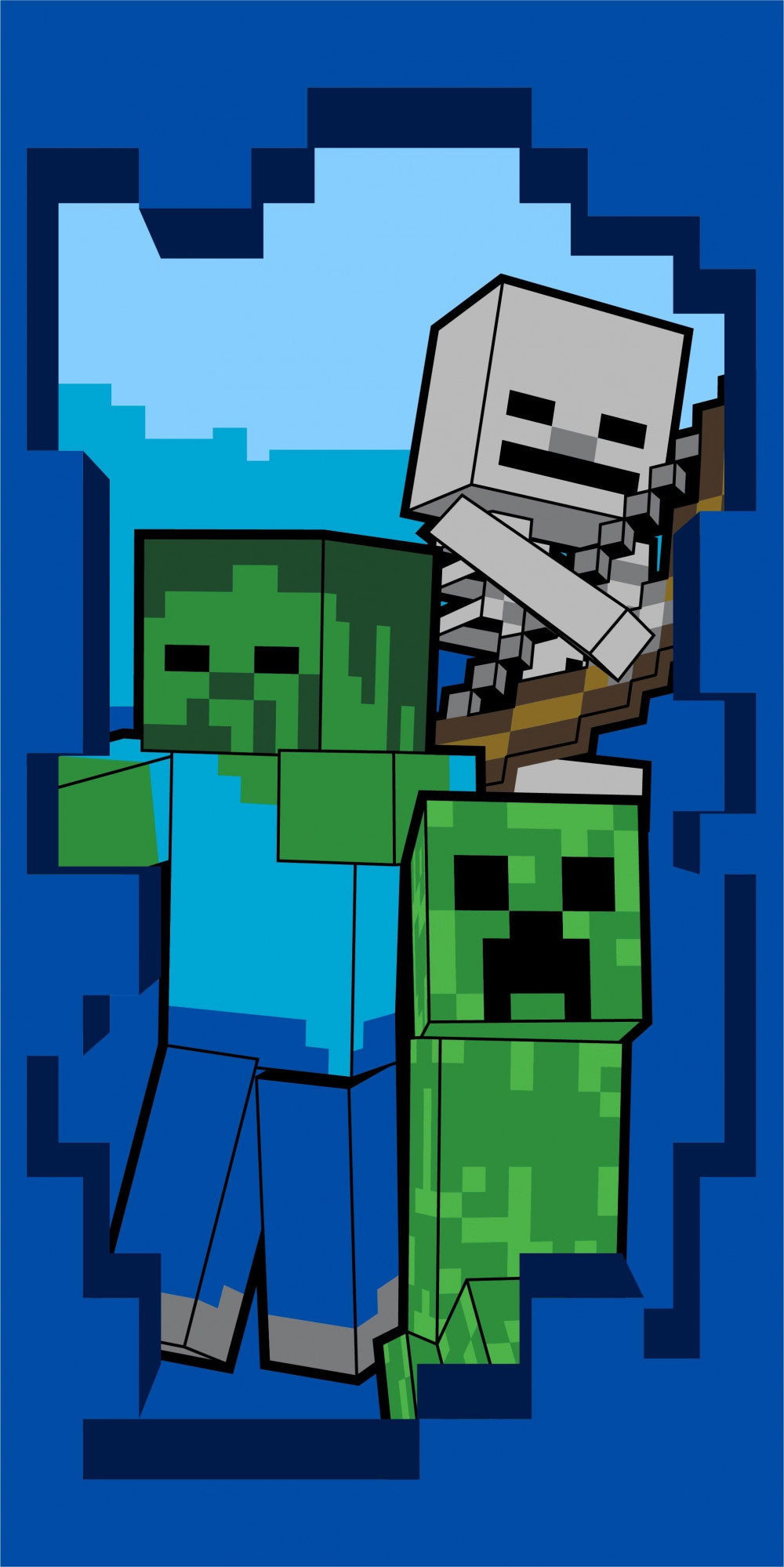 Minecraft Beware Badehåndklæde 70x140cm