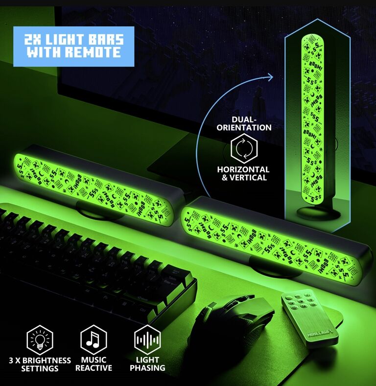 Minecraft Creeper Lysbarer Pakke Med
