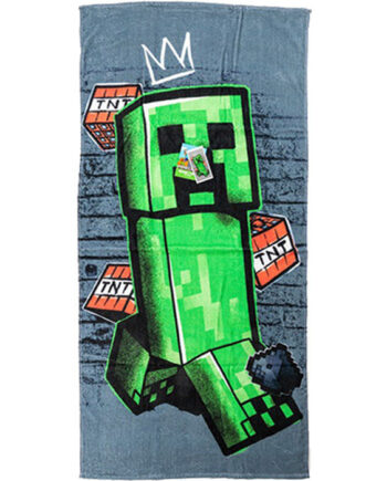 Minecraft Metro Art Creeper Badehåndklæde 70x140cm