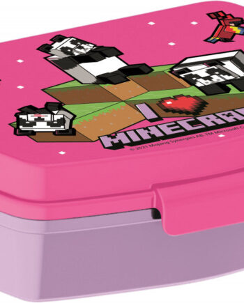Minecraft Plastik Madkasse Pink