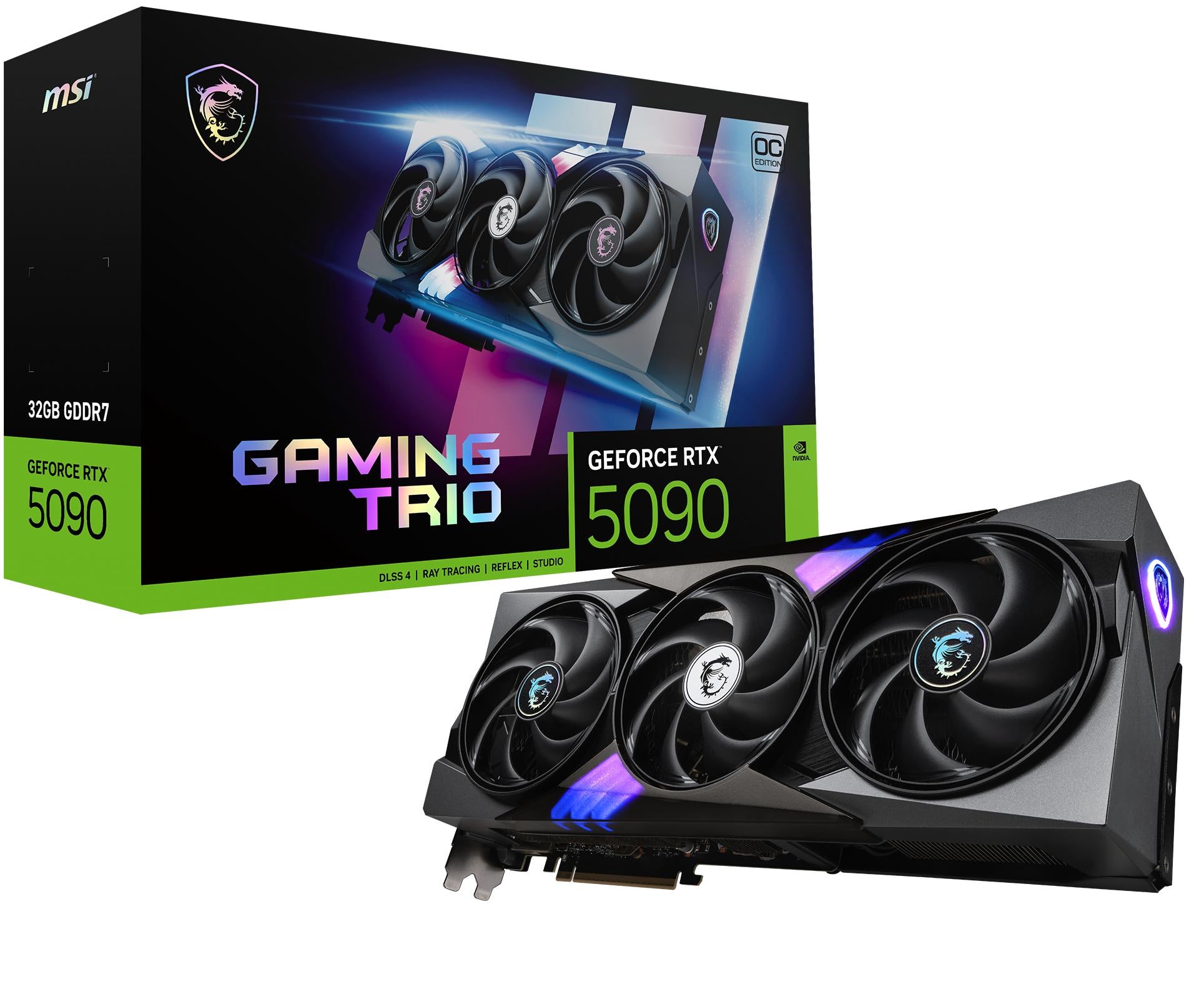 Msi Geforce Rtx 5090 32g Gaming Trio Oc Grafikkort Geekd Dk