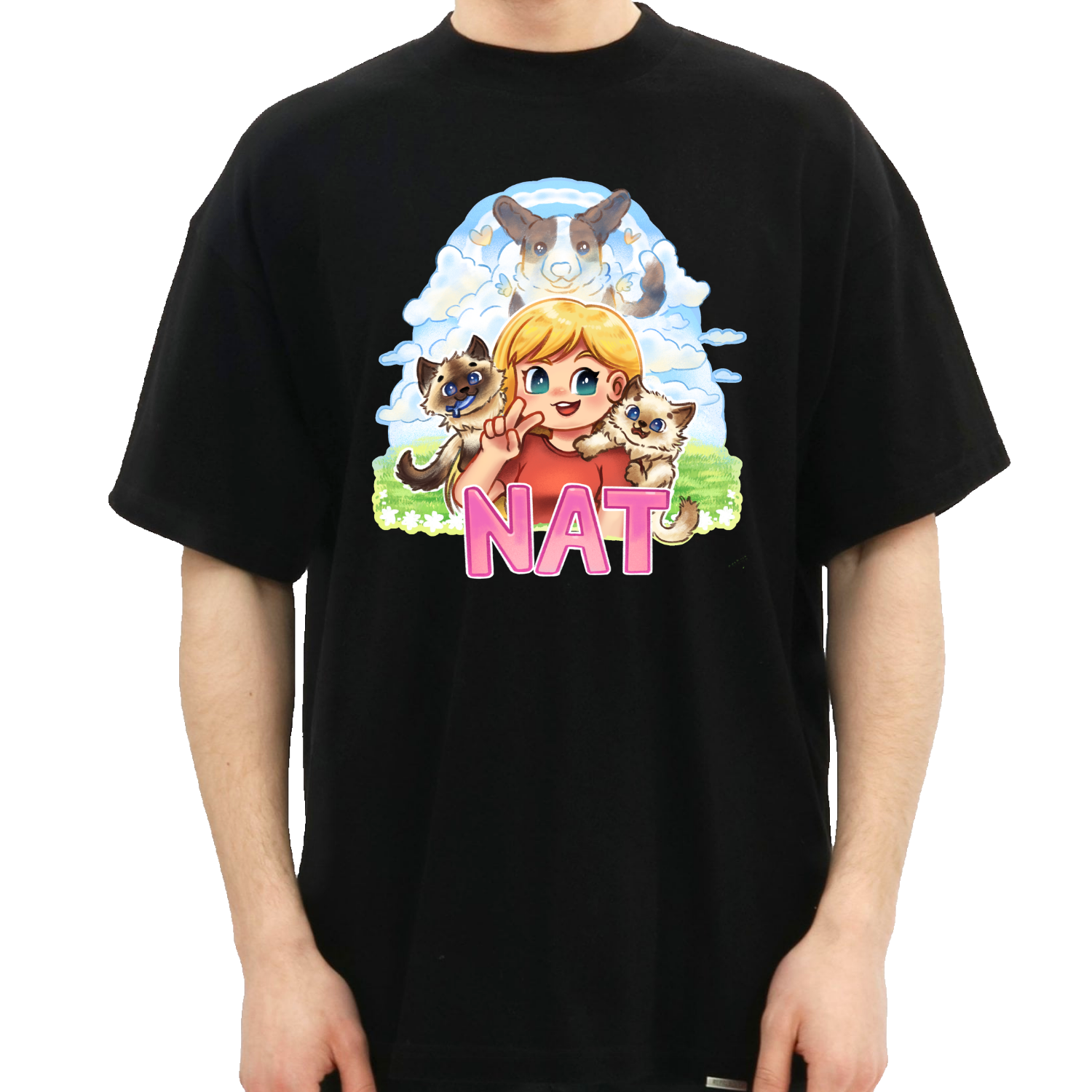 Nat Kæledyr Tee -shirt Geekd Dk