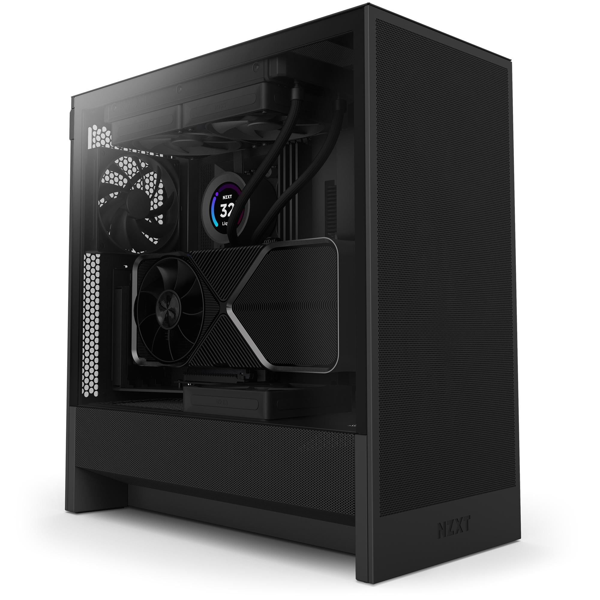 Nzxt H5 Flow 2024 Mid Tower Kabinet Sort Geekd Dk