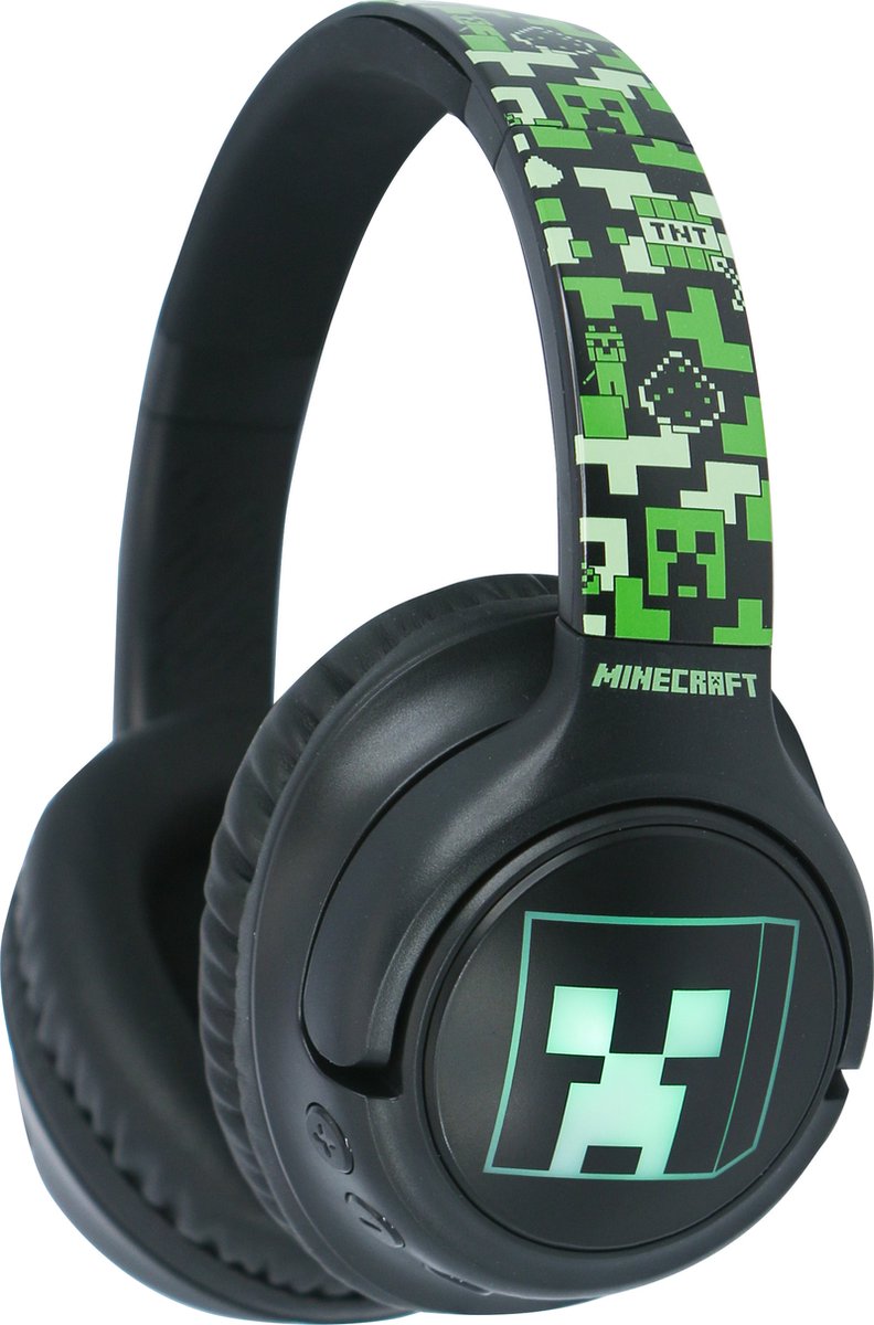 Otl Minecraft Wireless Headphones With Led Light Headset Geekd Dk
