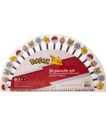 Pokémon Blyant Sæt   Toppers  20-pack   161707053  Skrivesæt Geekd Dk