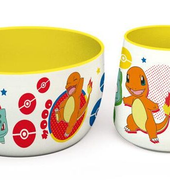 Pokemon Breakfast Set Mug   Bowl Pikachu   Kanto Starters Merchandise Geekd Dk