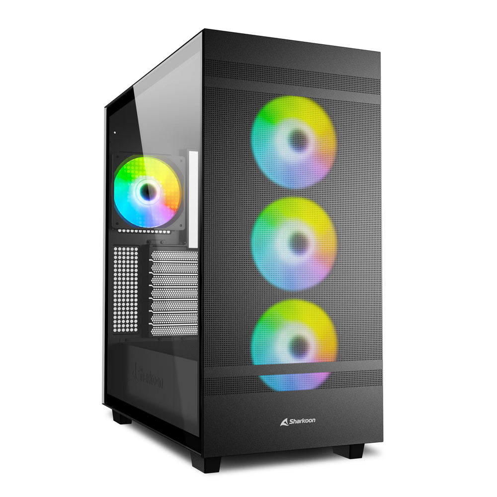 Sharkoon Rebel C50 Rgb Tower Case Black Tempered Glass