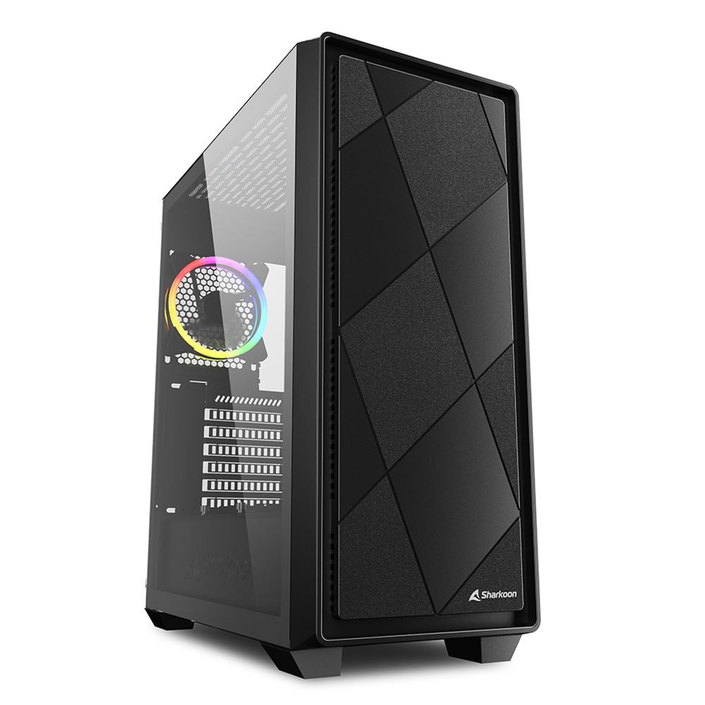 Sharkoon Vs8 Rgb Tower Case Black Tempered Glass