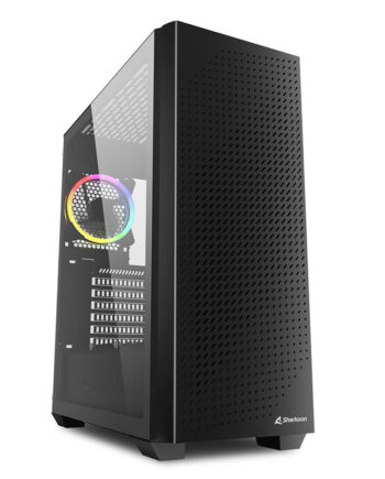 Sharkoon Vs9 Rgb   Tower Case  Black  Tempered Glass