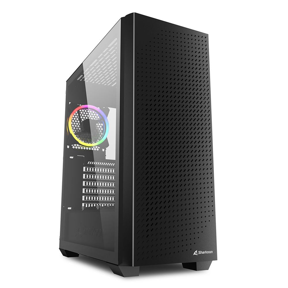 Sharkoon Vs9 Rgb Tower Case Black Tempered Glass