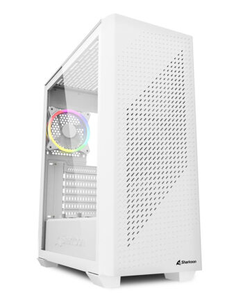 Sharkoon Vs9 Rgb   Tower Case  White  Tempered Glass