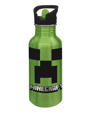 Stor   Minecraft Aluminium Drikkedunk Med Sipper 545 Ml Geekd Dk
