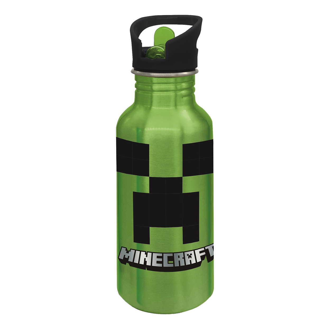Stor Minecraft Aluminium Drikkedunk Med Sipper 545 Ml Geekd Dk