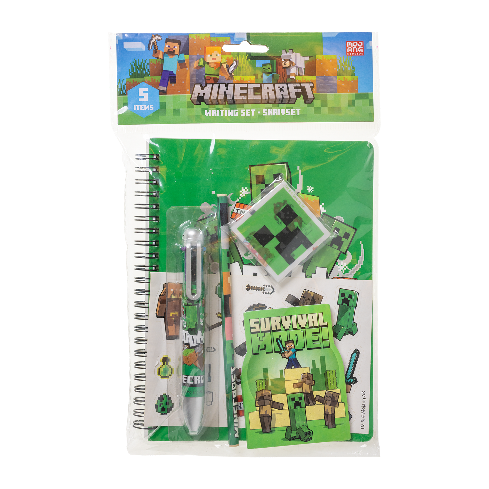 Stor Minecraft Writing Set Multi-col Pen 166506128 Skrivesæt Geekd Dk