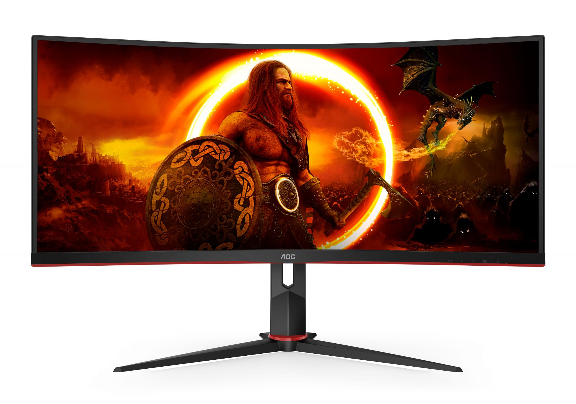 Aoc Cu34g2xp Bk 34 Quot  3440x1440 21:  1ms Hdmi  Displayport  Usb  Audio Out