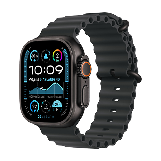 Apple Watch Ultra   Lte 49mm Titan Case With Ocean Band Black