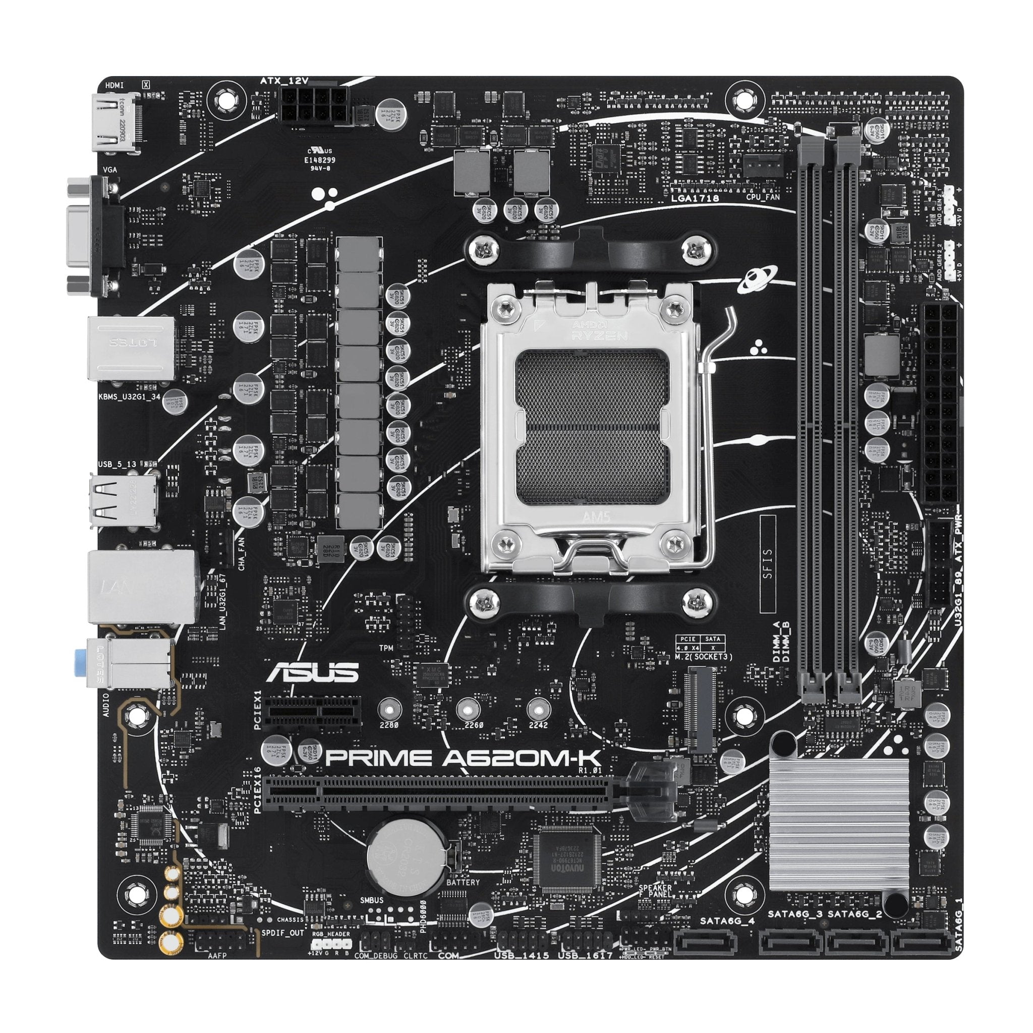 Asus Prime A620m- Socket Am5 Bundkort