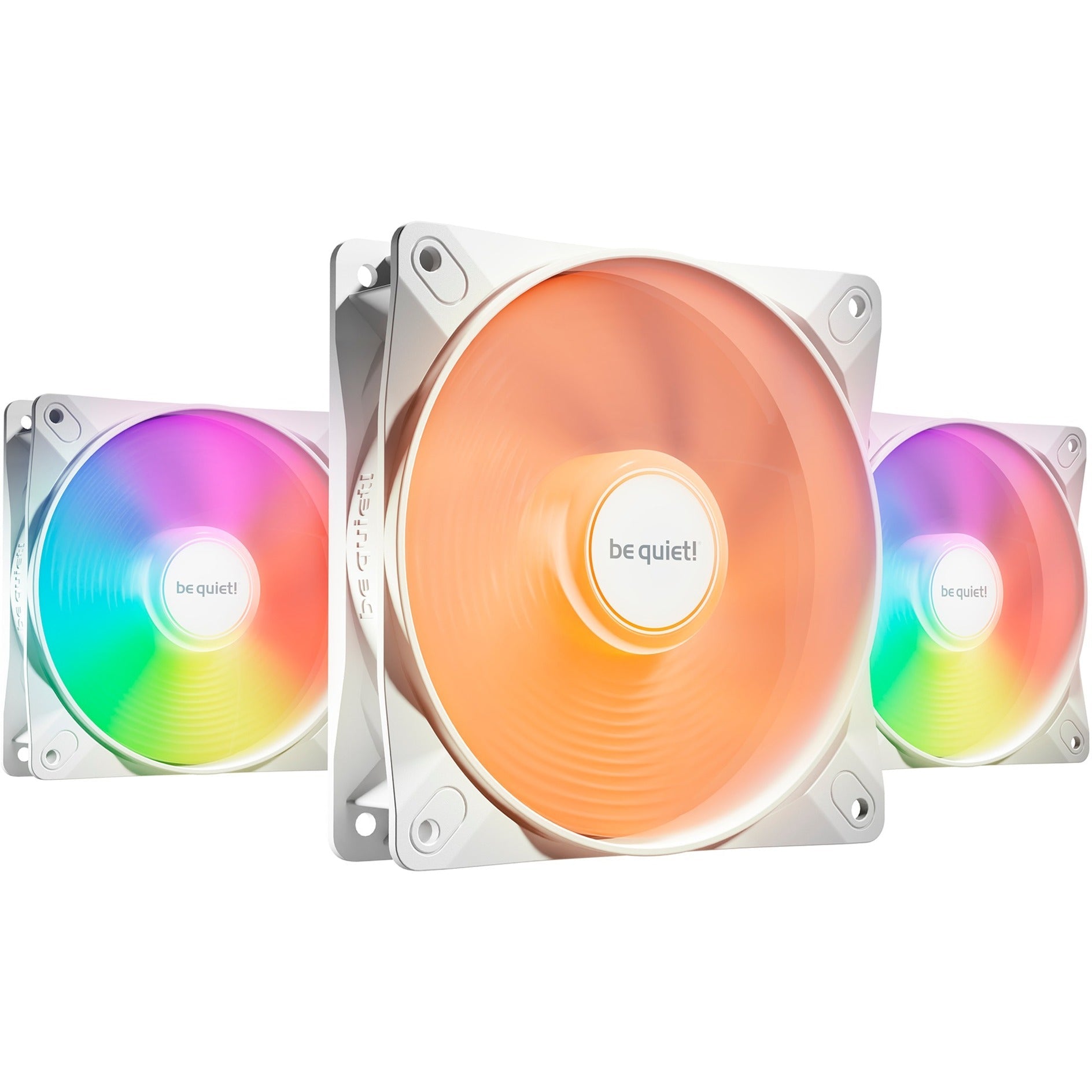 Be Quiet  Light Wings Lx Pwm High-speed 120 Mm White Triple Pack  Case Fan  White  Pack Of