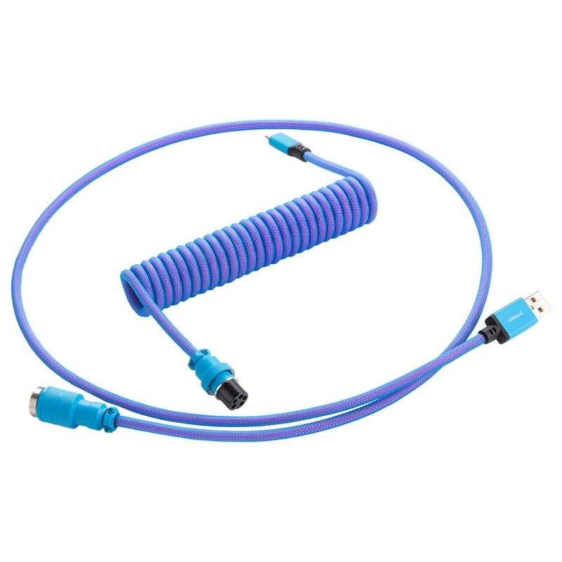 Cablemod Pro Coiled Keyboard Cable Usb   To Usb Type    Galaxy Blue 150cm