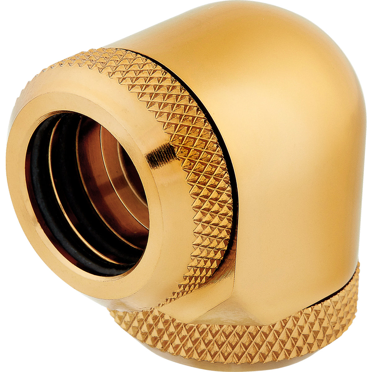 Corsair Hydro Series Xf Hardline 90â 14mm Od Vinklet Fitting Til Flydende Kølesystem -pack Guld Vandkøling Geekd Dk