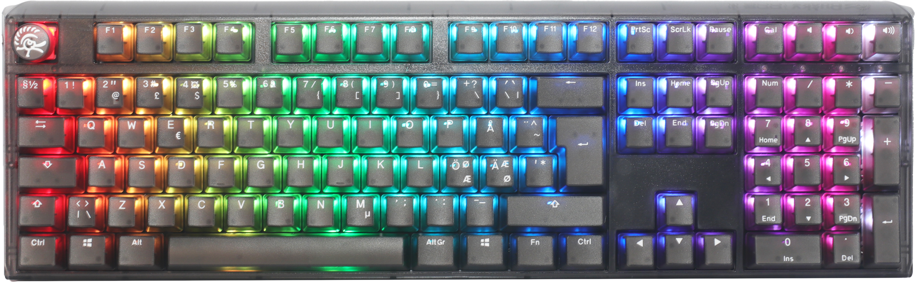Ducky One   Aura Black Nordic Fullsize Gateron Baby Kangaroo- Rgb
