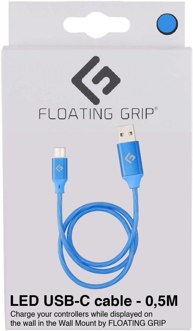 Floating Grip   5m Led Usb-  Cable  Blå  Kabler Geekd Dk