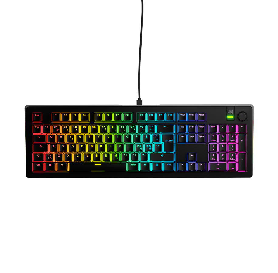 Glorious Gmmk 100 Prebuilt Wired Sort Nd Tastatur Geekd Dk