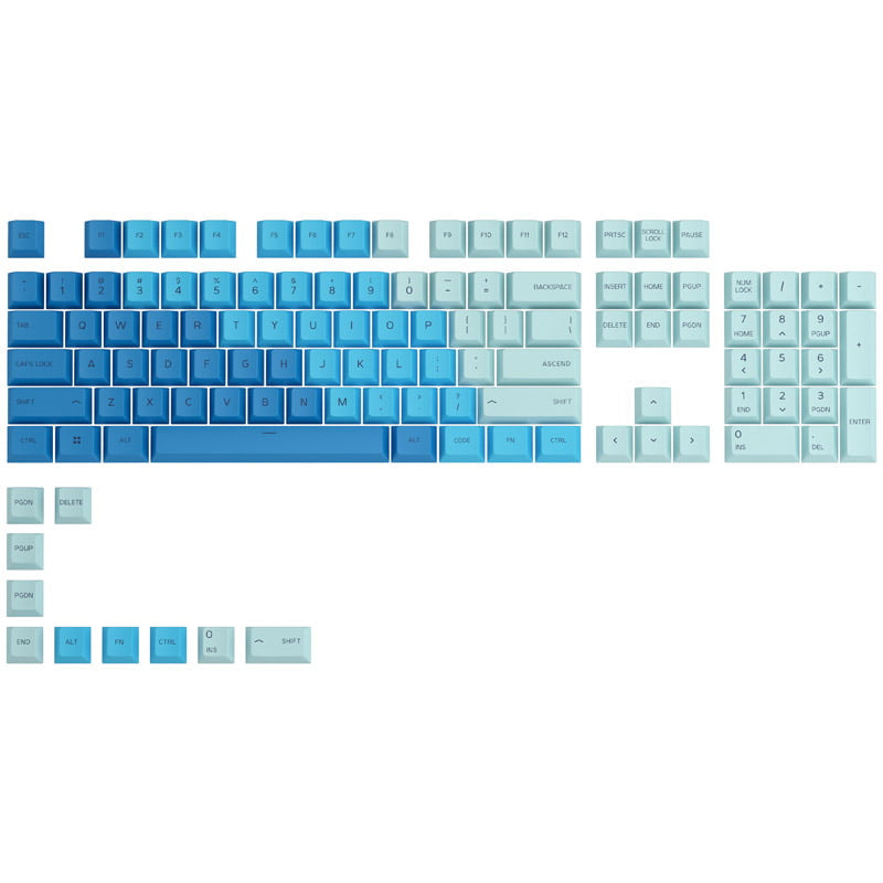 Glorious Gpbt Keycaps 114 Pbt Caps  Ansi  Us Layout  Caribbean Ocean Geekd Dk