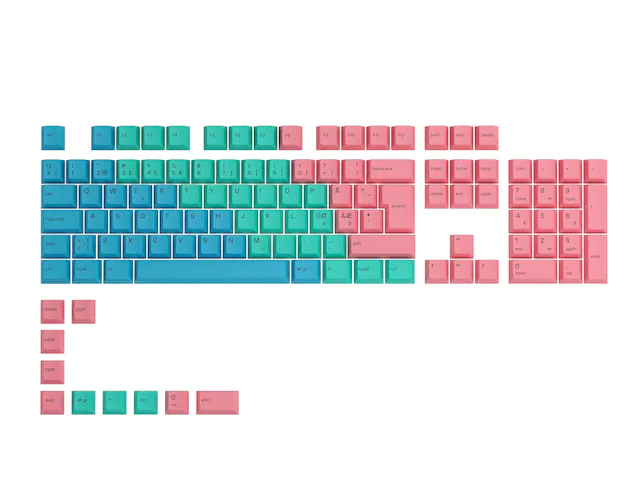 Glorious Gpbt Keycaps 115 Pbt Keycaps  Iso  Nordic-layout  Pastel Geekd Dk