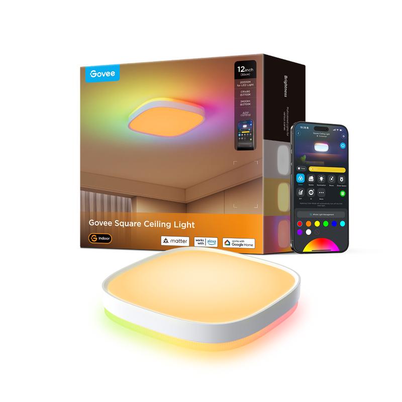 Govee 30 Cm Rgbww   Rgbic Intelligent Loftlampe Wifi Bluetooth Led Lys Geekd Dk