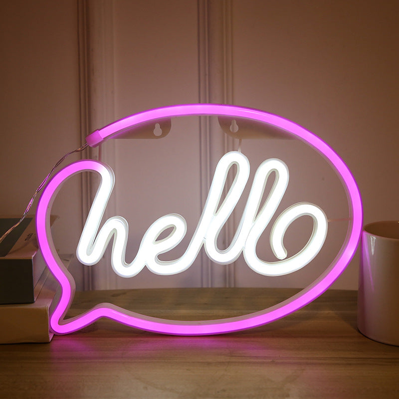 Hello Taleboble Neon Led Lampe