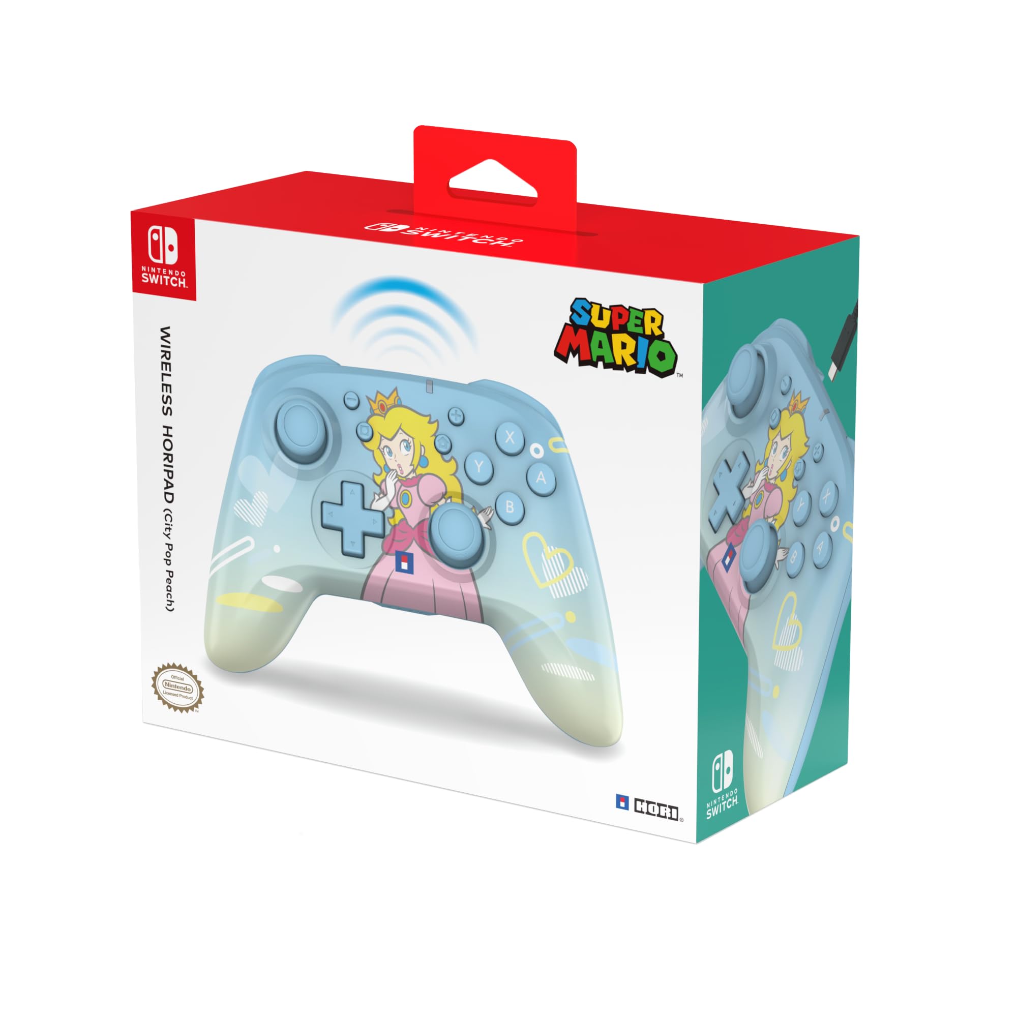 Hori Wireless Horipad Peach Light Blue Switch  Switch   Controller Geekd Dk
