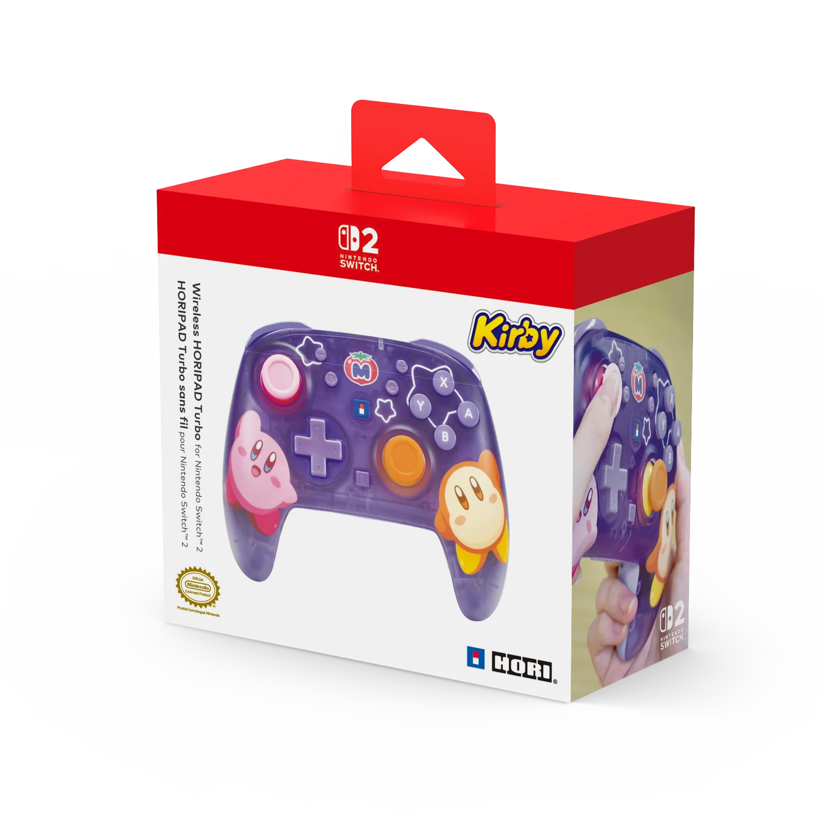 Hori Wireless Horipad Turbo For Nintendo Switch    Kirby And Waddle Dee  Purple Controller Geekd Dk