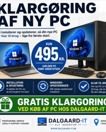 Klargøring Af Ny Pc  Klar Til Brug
