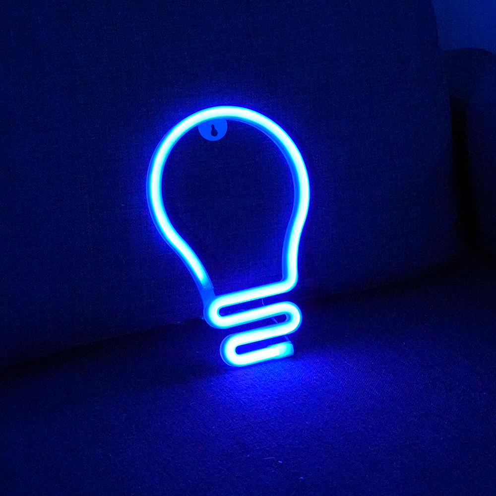 Lampe Neon Led Lys Blå