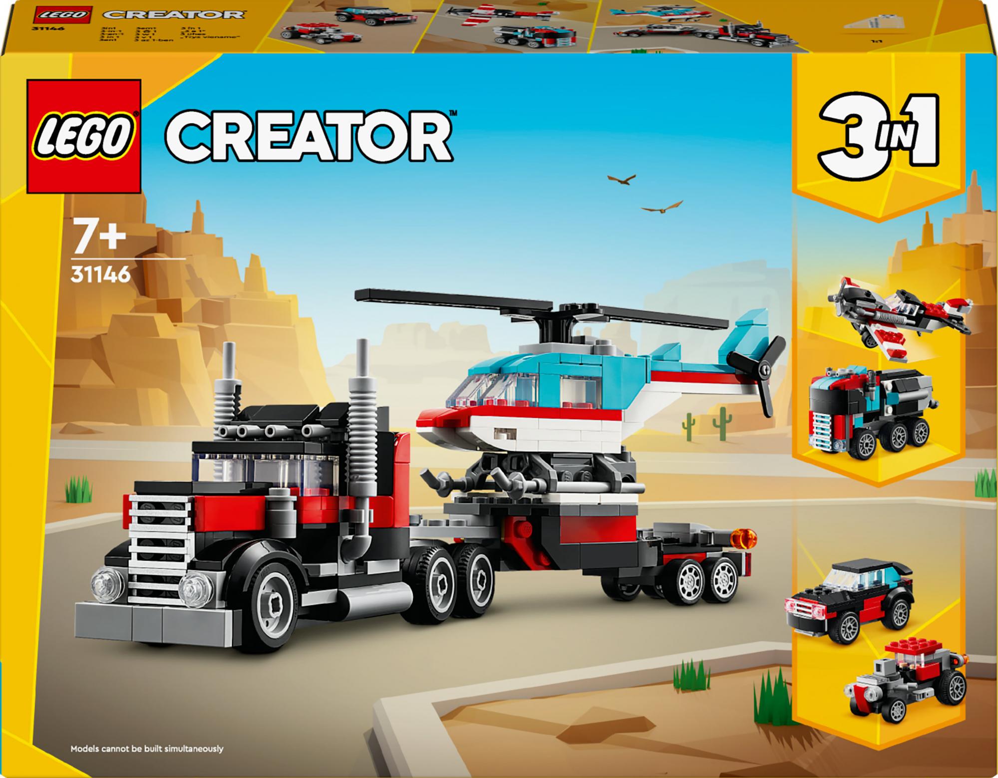 Lego Creator Flatbed Truck Med Helicopter 31146
