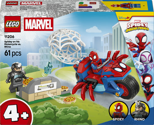 Lego Marvel Spidey And His Super Friends Spidey On Motorcycle Vs  Rhino Toys Building And Construction Toys Building Sets Geekd Dk