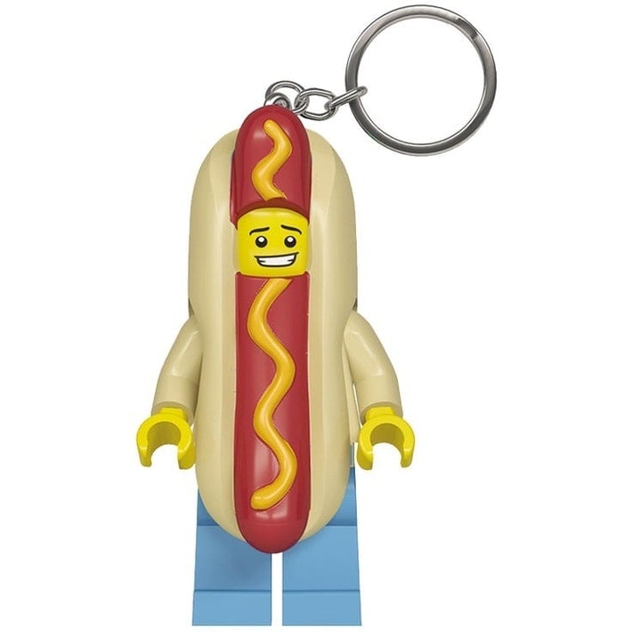 Lego Nøglering Med Led   Hotdog Mand Geekd Dk