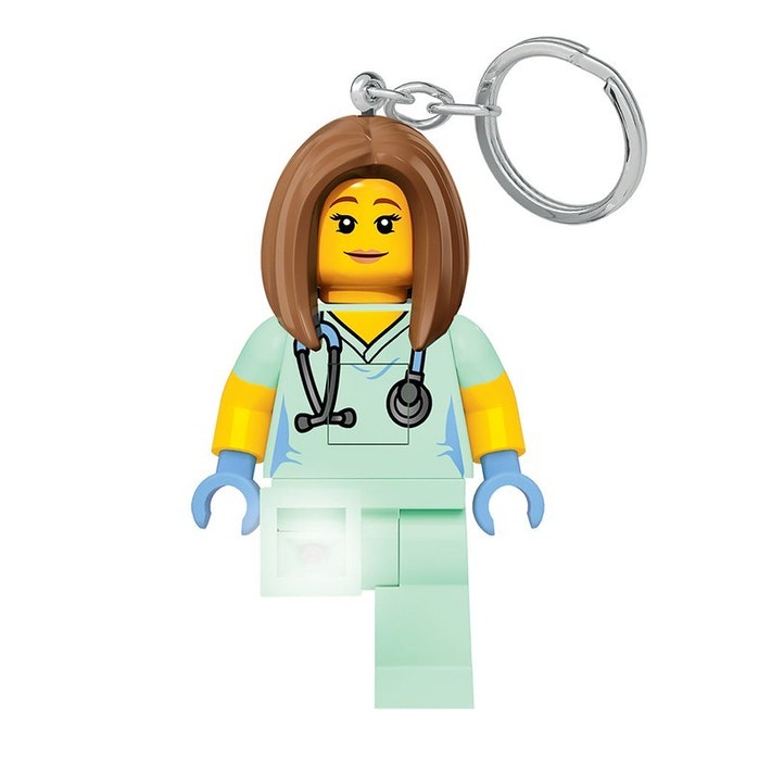 Lego Nøglering Med Led   Sygeplejerske Geekd Dk
