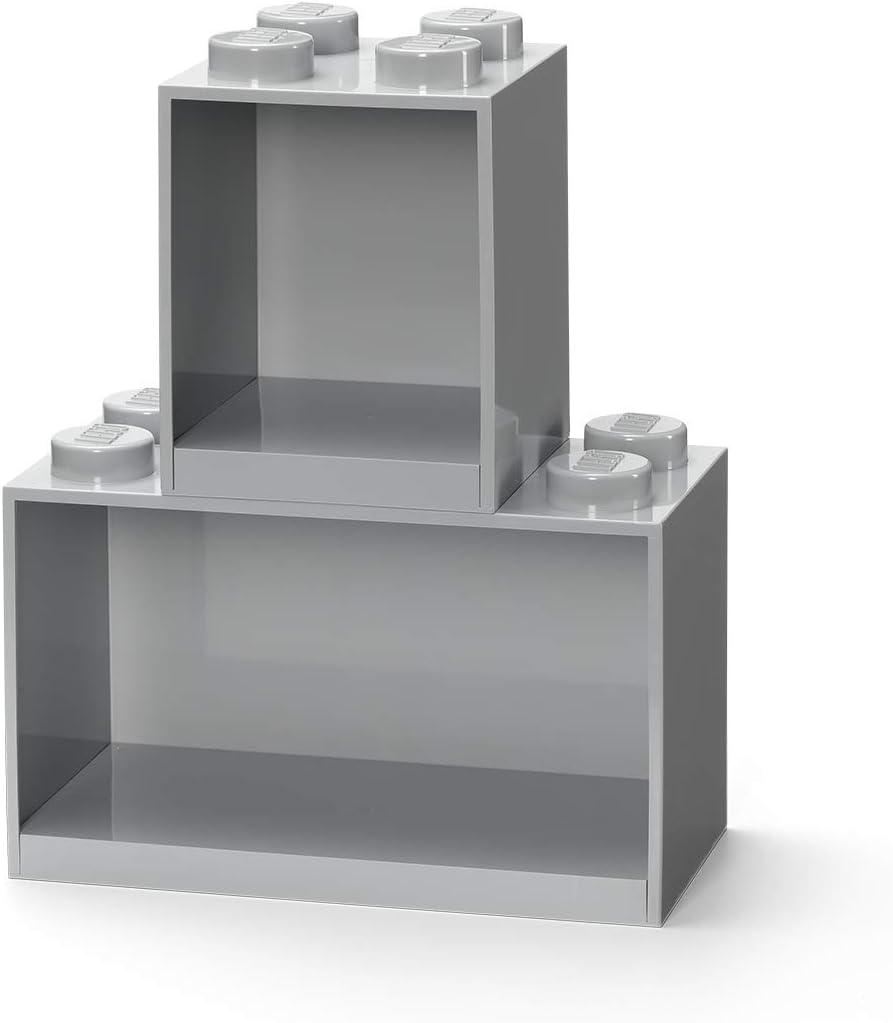 Legoâ  Reolklods Sæt     Lysegrå    Hylder  Opbevaringskasse Geekd Dk