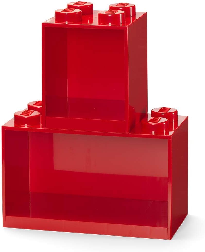 Legoâ  Reolklods Sæt     Rød    Hylder  Opbevaringskasse Geekd Dk