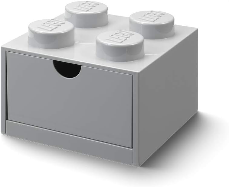 Legoâ  Skrivebordsskuffe   Med Knopper Grå Opbevaringskasse Geekd Dk