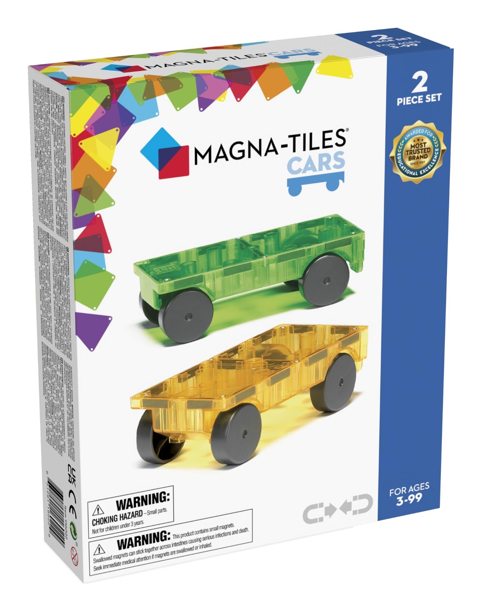 Magna-tiles Cars Green   Yellow   Udvidelsessæt Byggesæt Geekd Dk
