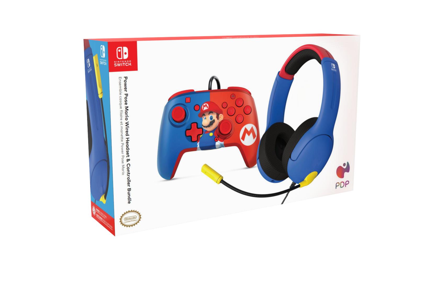Mario Bundle Airlite Headset   Mario Power Pose Controller Geekd Dk