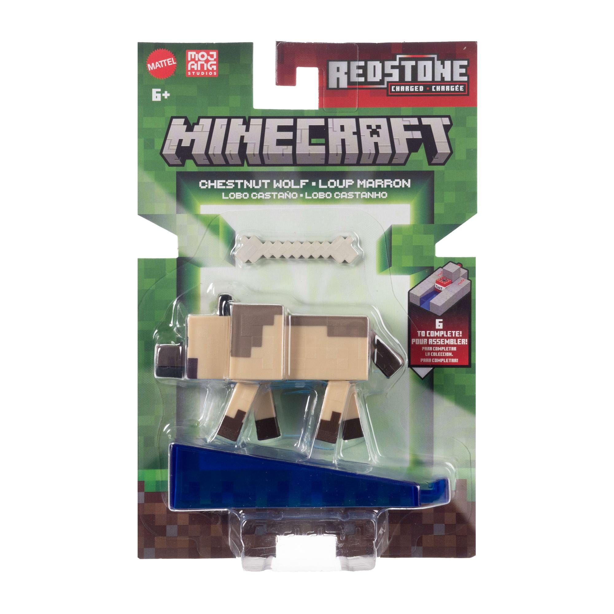 Minecraft Biome Builds Chestnut Wolf   Figur Legetøj Geekd Dk