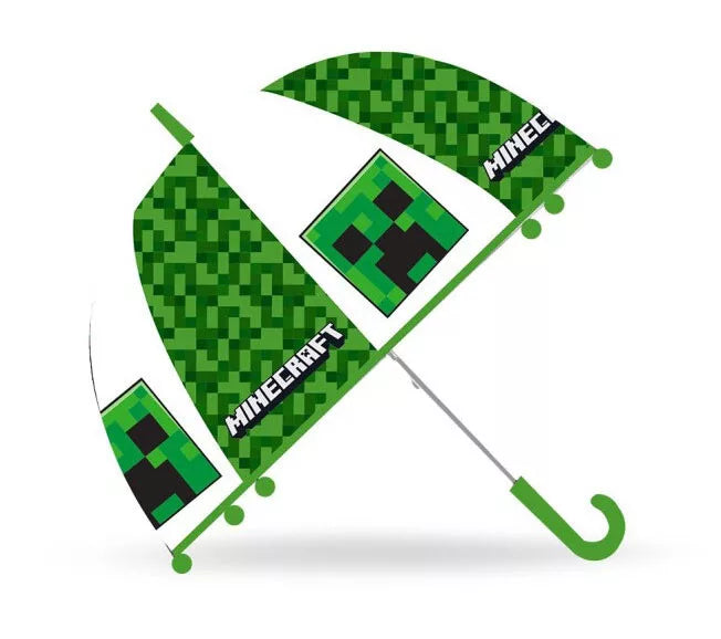 Minecraft Gennemsigtig Børneparaply   Semi-automatisk ø70 Cm Geekd Dk